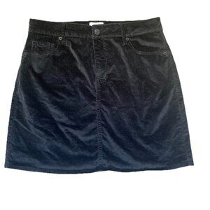 Old Navy Faux-Suede A-Line Mini Skirt Black Size 6